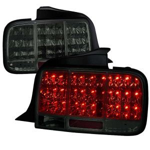 Spec-D Smoked LED Tail Lights w/ Sequential Turn Signal | SPE LT-MST05GLED-SQ-TM