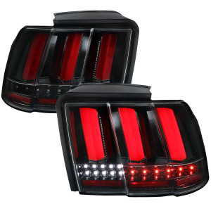 Spec-D LED Tail Light w/ Sequential Turn Signal | SPE LT-MST99BKLED-SQ-TM