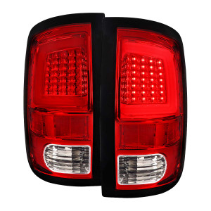 Spec-D Red LED Tail Light w/ Chrome Housing | SPE LT-RAM09RLED-G2-TM