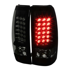 Spec-D Smoked LED Tail Lights w/ Black Housing | SPE LT-SIV03BBLED-TM