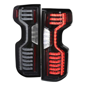 Spec-D Clear LED Tail Lights w/ Black Housing | SPE LT-SIV1915JMLED-FS