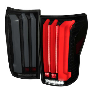 Spec-D Smoked LED Tail Lights w/ Sequential Turn Signal & Black Housing | SPE LT-TUN07SMLED-SQ-RS