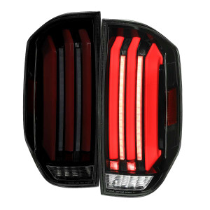 Spec-D Smoked LED Tail Lights w/ Black Housing | SPE LT-TUN14BZLED-SQ-RS