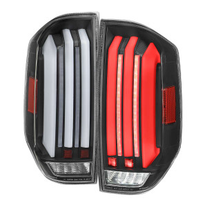 Spec-D Clear LED Tail Lights w/ Black Housing | SPE LT-TUN14JMLED-SQ-RS