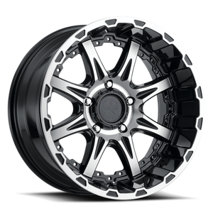 American Outlaw Doubleshot Wheel 20x9 5x127 Black Machined 18mm | 127-2973BM