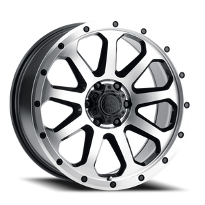 DOORBUSTER PRICING! - American Outlaw Gunslinger Wheel 16x8 6x139.7 Gloss Black Machined 10mm | 141-6884GBM