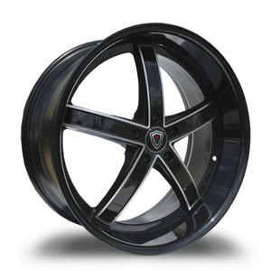 Marquee M5330A Wheels Rims 20x10.5 5x120 Black Machined 15mm | 5330A20105512015BP