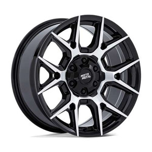 Moto Metal Mo813 Mason Wheels Rims 22x9 6x135 6x139.7 Gloss Black W/ Machined Face 24mm | MO813BD22906724
