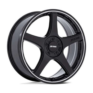 Petrol Pe003 P2E Wheels Rims 17x8 5x110 5x115 Gloss Black W/ Machined Lip 40mm | PE003BD17802140