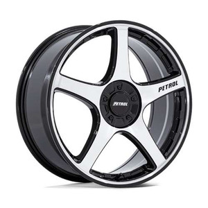 Petrol Pe003 P2E Wheels Rims 18x8 5x112 5x120 Gloss Black W/ Machined Face 35mm | PE003DB18805935