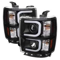 Spyder Projector Headlights - Light Bar DRL - Black | FCLH 5079473