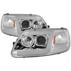 Spyder Projector Headlights - Version 2 - Light Bar DRL - Chrome | FCLH 5084644