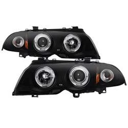 Spyder Projector Headlights 1PC - LED Halo - Amber Reflector - Black Smoke | FCLH 5084804