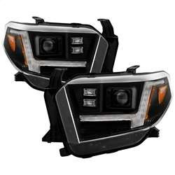 Spyder Projector Headlights - Switch Back Sequential LED Turn Signal Light - Black | FCLH 5088802