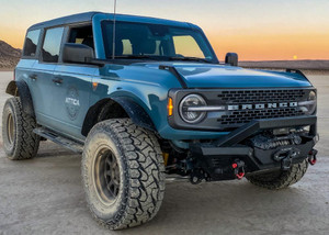 Attica 4x4 2021-2024 Ford Bronco 4-Door Terra Series Rock Sliders - Black - Powder Coated - Steel | JZBD ATTFB01C102-BX