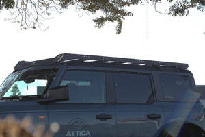 Attica 4x4 2021-2024 Ford Bronco Terra Series Full Length Roof Rack Platform - Black - Powder Coated - E-Coated Steel & Aluminum | JZBD ATTFB01F102-BX