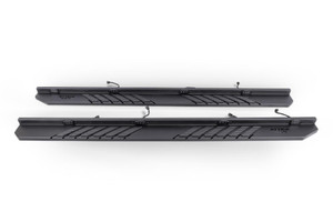 Attica 4x4 2019-2024 Ram 1500 Frontier Series Running Boards w/ LED (Crew Cab) - Black - Powder Coated - Steel | JZBD ATTRM04C102-BX