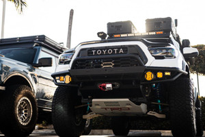 Attica 4x4 2016-2023 Toyota Tacoma Apex Series Hyrbrid Front Winch Bumper - Black - Powder Coated - Steel | JZBD ATTTA01A102-BX