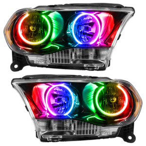 Oracle Lighting SMD Pre-Assembled Headlights, Halogen, Black Bezel, ColorSHIFT(tm) - Simple | FQCV 7102-504