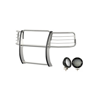 Black Horse Off Road Grille Guard Kit | GDRD 17GT27MSS-PLFB