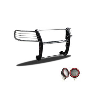 Black Horse Off Road Grille Guard Kit | GDRD 17H151402MSS-PLFR