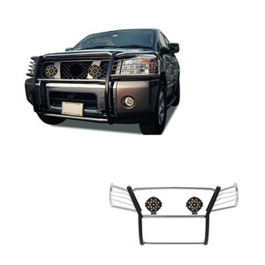 Black Horse Off Road Grille Guard Kit | GDRD 17NR26MSS-PLB