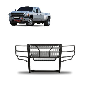 Black Horse Off Road Rugged Heavy Duty Grille Guard Kit | GDRD RU-CHSI11-B-KIT
