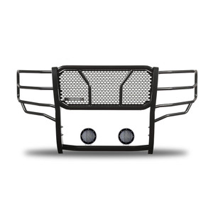 Black Horse Off Road Rugged Heavy Duty Grille Guard Kit | GDRD RU-CHSI15-B-PLFB