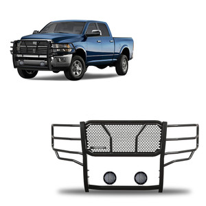 Black Horse Off Road Rugged Heavy Duty Grille Guard Kit | GDRD RU-DORA10-B-PLFB