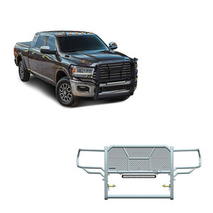 Black Horse Off Road Rugged Heavy Duty Grille Guard Kit | GDRD RU-DORA20-B-LED
