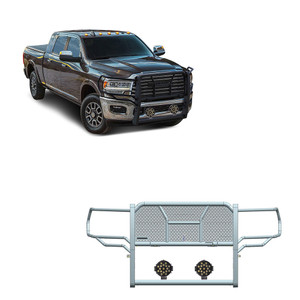 Black Horse Off Road Rugged Heavy Duty Grille Guard Kit | GDRD RU-DORA20-B-PLB