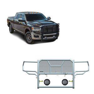 Black Horse Off Road Rugged Heavy Duty Grille Guard Kit | GDRD RU-DORA20-B-PLFB