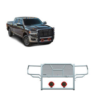 Black Horse Off Road Rugged Heavy Duty Grille Guard Kit | GDRD RU-DORA20-B-PLR