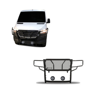 Black Horse Off Road Rugged Heavy Duty Grille Guard Kit | GDRD RU-DOSP07-B-PLFB