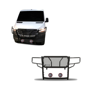 Black Horse Off Road Rugged Heavy Duty Grille Guard Kit | GDRD RU-DOSP07-B-PLFR