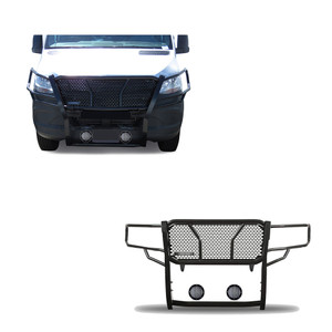 Black Horse Off Road Rugged Heavy Duty Grille Guard Kit | GDRD RU-DOSP19-B-PLFB