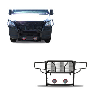 Black Horse Off Road Rugged Heavy Duty Grille Guard Kit | GDRD RU-DOSP19-B-PLFR