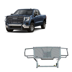 Black Horse Off Road Rugged Heavy Duty Grille Guard Kit | GDRD RU-GMSI20-B-K2