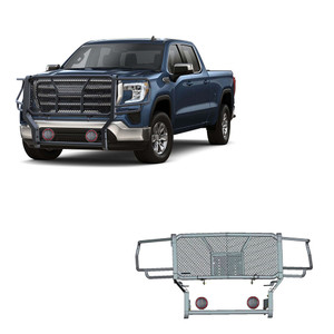 Black Horse Off Road Rugged Heavy Duty Grille Guard Kit | GDRD RU-GMSI20-B-PLFR