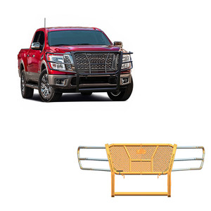 Black Horse Off Road Rugged Heavy Duty Grille Guard | GDRD RU-NITI17-B