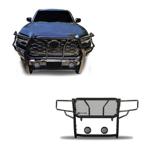 Black Horse Off Road Rugged Heavy Duty Grille Guard Kit | GDRD RU-TOTA16-B-PLFB