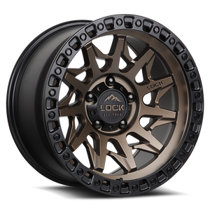 Lock Offroad Lunatic Wheel 18x9 6x139.7 Matte Bronze w/ Matte Black Ring -12mm|LUNATIC-8969MRMBR