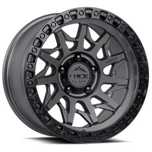 Lock Offroad Lunatic Wheel 18x9 6x139.7 Matte Grey w/ Matte Black Ring 1mm|LUNATIC-8969MGMBR1