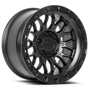 Lock Offroad Combat Wheel 17x9 6x139.7 Matte Black w/ Matte Black Ring -12mm|COMBAT-7969MB12N