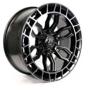 Arena A102 Recon Wheel 22x10 6x139.7 Gloss Black w/ Machined Dark Tint Lip -18mm - FREE LUG NUTS INCLUDED!