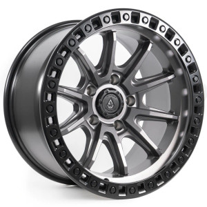 Arena A103 Mission Wheel 20x9 6x135 Satin Gunmetal w/ Satin Black Lip 0mm - FREE T-SHIRT INCLUDED!