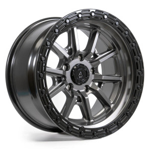 Arena A106 Trek Wheel 17x9 6x135 Gloss Gunmetal w/ Gloss Black Lip -12mm - FREE T-SHIRT INCLUDED!