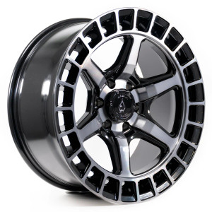 Arena A107 Torque Wheel 17x9 6x135 Gloss Black Machined w/ Dark Tint -12mm - FREE T-SHIRT INCLUDED!