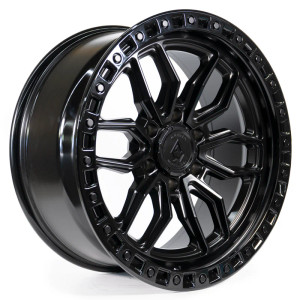 Arena A109 Hustle Wheel 17x9 6x139.7 Satin Black w/ Gloss Black Lip -12mm - BLOWOUT NO RETURNS