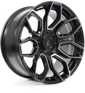 Arena A116 Cobra Wheel 22x10 6x139.7 Brushed Gloss Black w/ Dark Tint -18mm | A116220084N01810